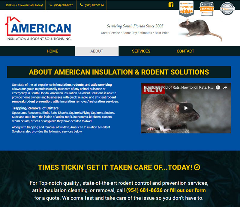 American insulation and rodent solutions about page