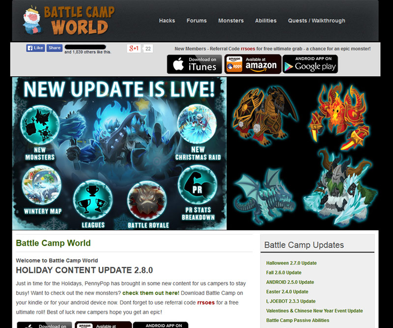 battle camp world homepage