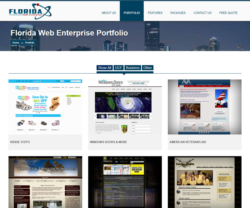 florida web enterprise portfolio page