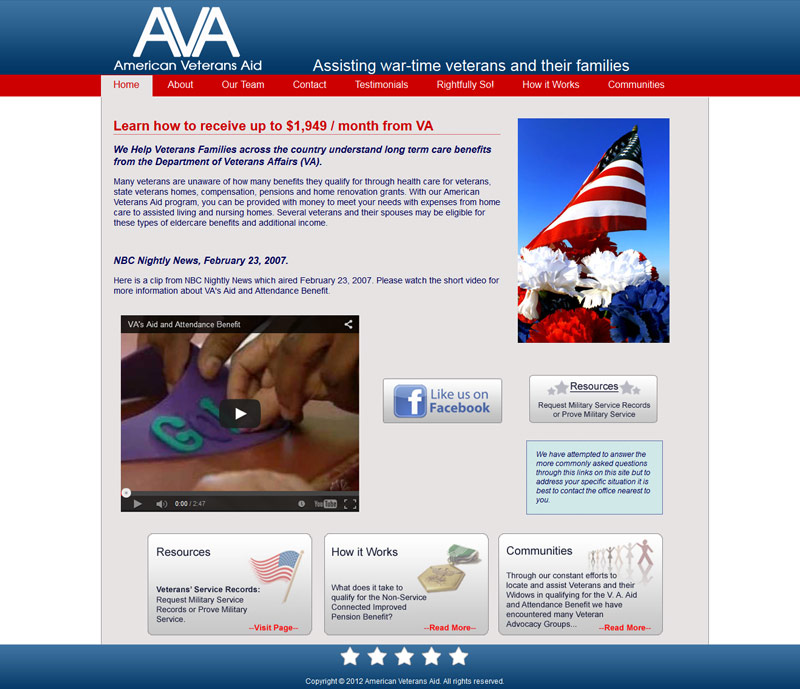 american veterans aid homepage
