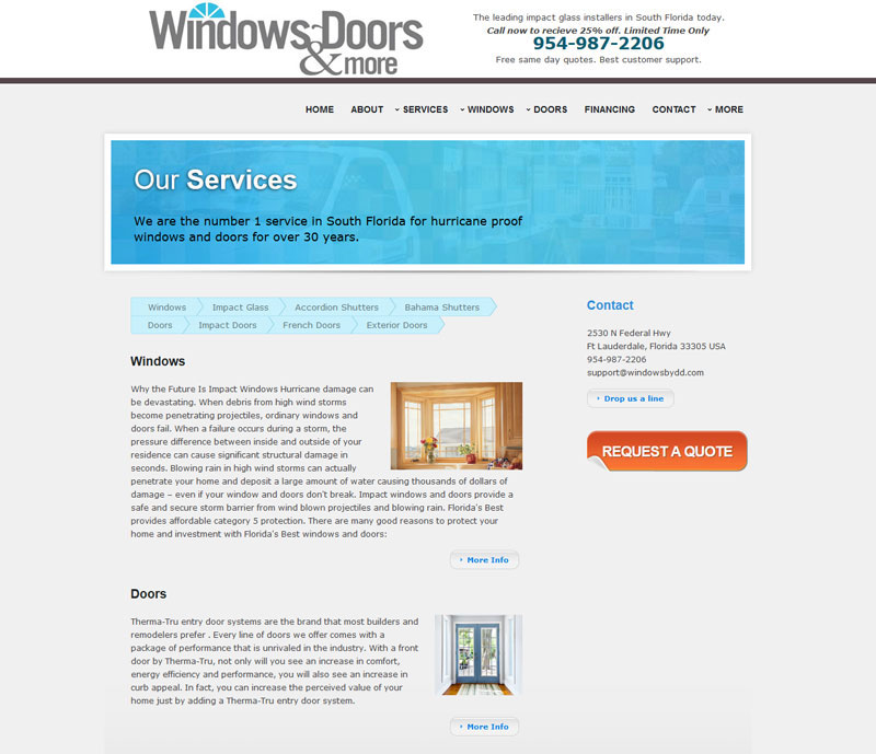 windows doors and more services